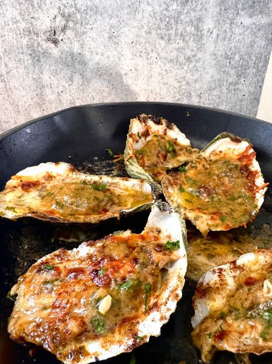 HERB & GARLIC BAKED/GRILLED OYSTERS